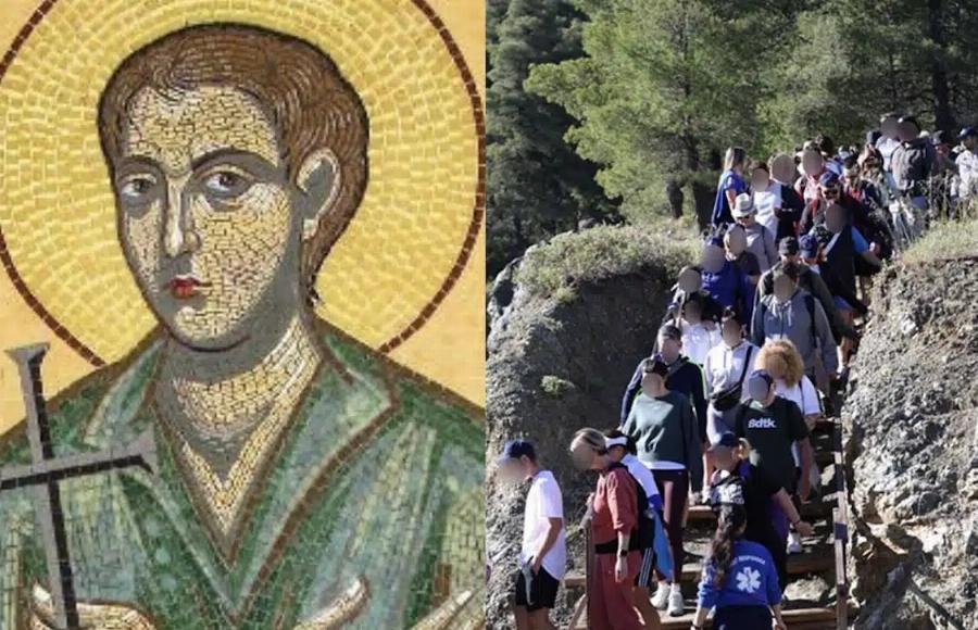 Εύβοια: Χιλιάδες κόσμου περπατούν 20 χιλιόμετρα για τάμα στον Άγιο Ιωάννη Ρώσο