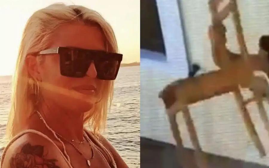Βίντεο-ντοκουμέντο από τη Σύρο: Η 41χρονη εισβάλλει μεταμφιεσμένη στο σπίτι του ζευγαριού, την καταδιώκει ο άνδρας και της πετά καρέκλα