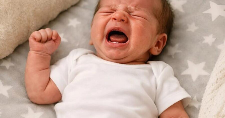 Το βρέφος έκλαιγε συνεχώς επί τρεις ημέρες και σχεδόν δεν κοιμόταν: οι γιατροί διαβεβαίωναν ότι επρόκειτο για συνηθισμένους κολικούς και συνταγογράφησαν φάρμακο, όμως το κλάμα δεν σταματούσε