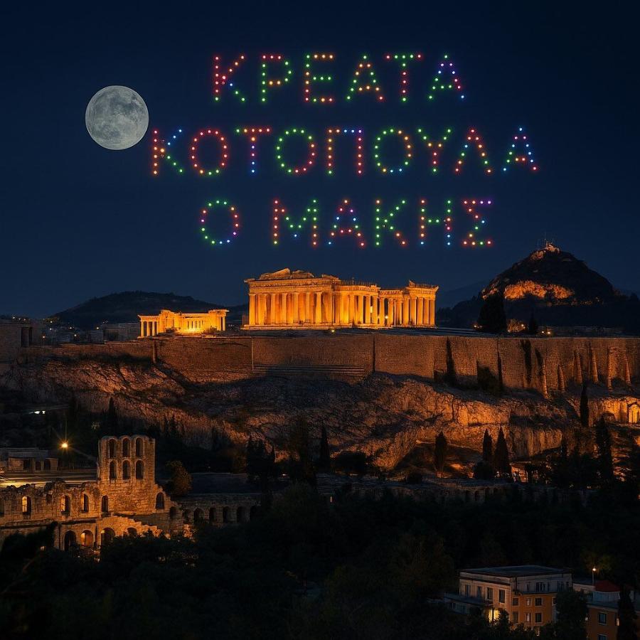 Μετά την Adidas και ο… Μάκης τα κοτόπουλα πάνω από την Ακρόπολη – Χαμός με εικόνες στα social media