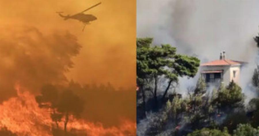 EKTAKTO – Εκκενώνεται Ροδόπολη, Αμυγδαλέζα Σταμάτας και Γραμματικό λόγω της μεγάλης φωτιάς στο Βαρνάβα