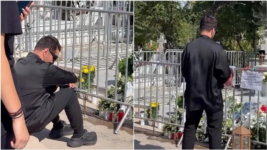 Με σκυμμένο κεφάλι ο Τσαλίκης στο τρισάγιο του Μαζωνάκη – Λύγισε μπροστά στο μνήμα του