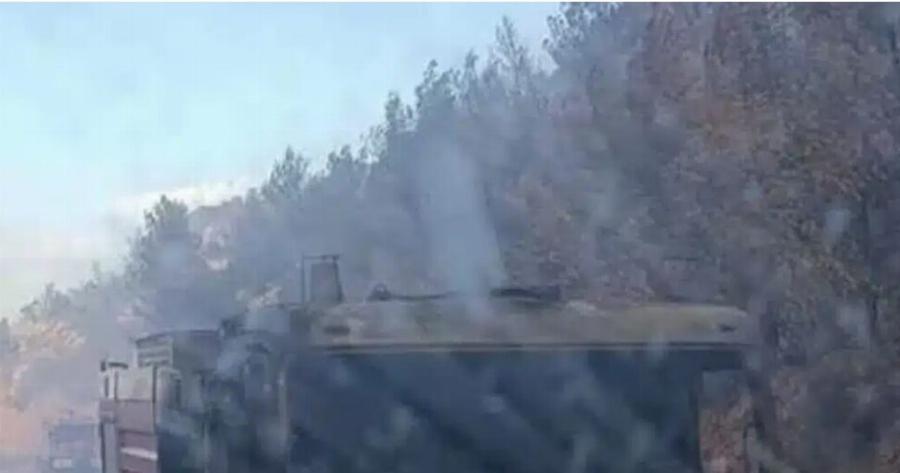 Έκτακτο: Κάηκε πυροσβεστικό όχημα