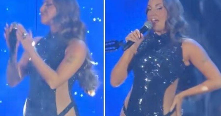Eκpnκτικn εμφάνιση από Ελληνίδα τραγουδίστρια – Εμφανίστηκε με κοψίματα στα πλαϊνά και πpoκάλεσε παvικo