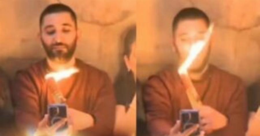 Το μοναδικό φαινόμενο που το Άγιον Φώς δεν καίει τα πρώτα λεπτά (βίντεο)