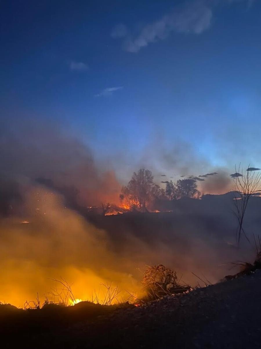 Μεγάλη φωτιά: Καίει κοντά σε σπίτι – Απειλεί καλώδια της ΔΕΗ