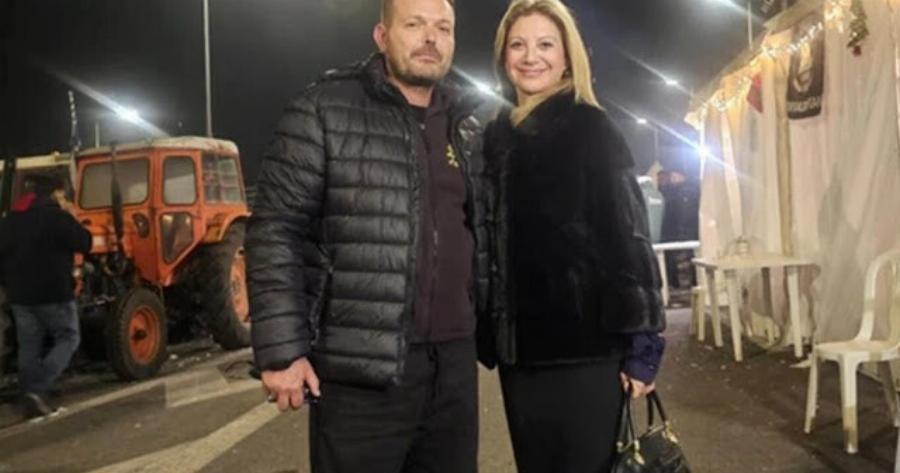 Στο μπλόκο της Νίκαιας η Μαρία Καρυστιανού – Στηρίζει τους αγρότες