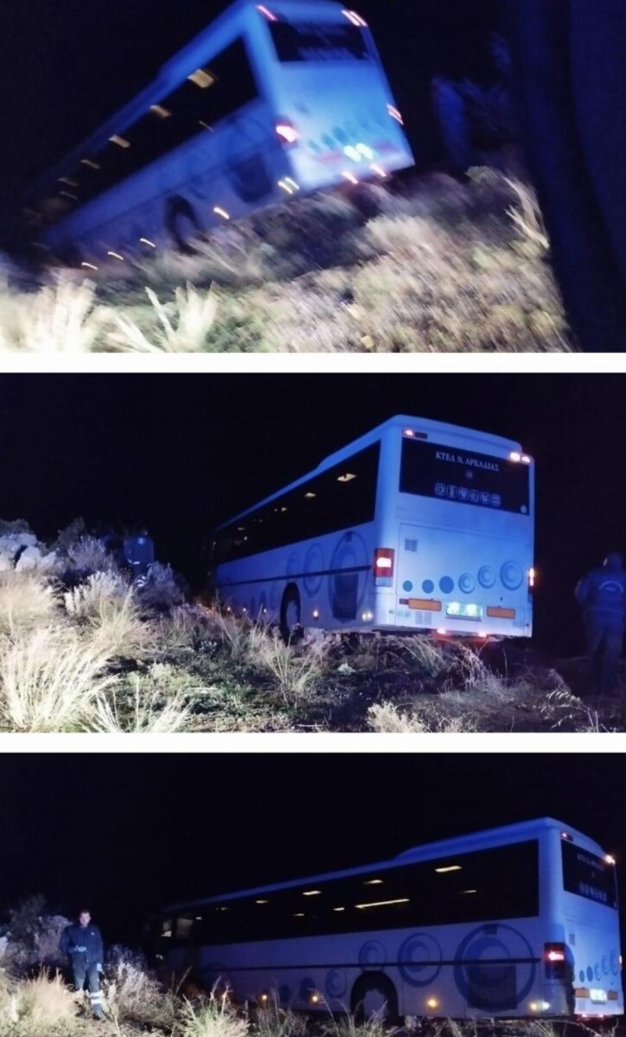 Θρiλερ με ΚΤΕΛ στην Αρκαδία: Οδηγός έπαθε ανακοπń και έχασε τον έλεγχο λεωφορείου