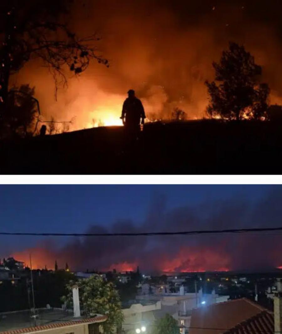 Μεγάλη φωτιά – Εκκενώνεται τώρα κατασκήνωση με 400 παιδιά