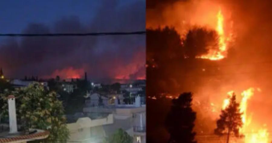 Μεγάλη φωτιά – Εκκενώνεται τώρα κατασκήνωση με 400 παιδιά