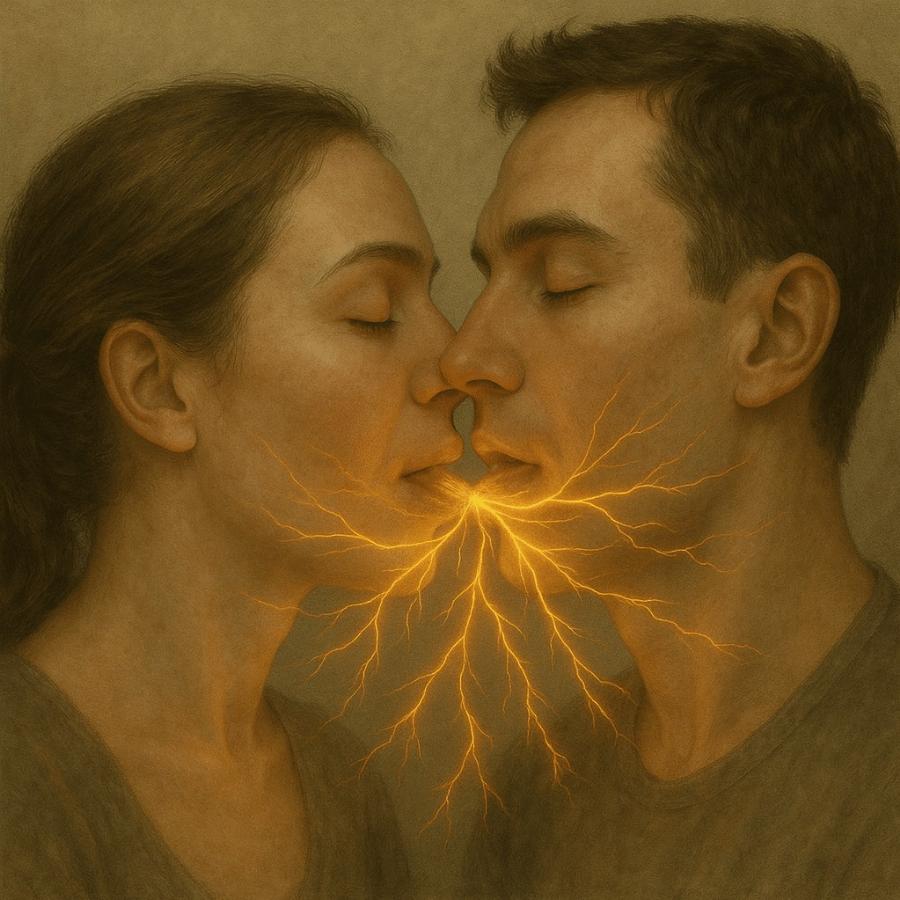 Αυτό συμβαίνει στην πραγματικότητα όταν φιλιόμαστε