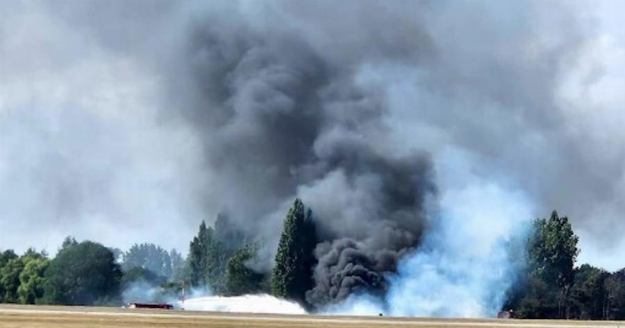 EKTAKTO TΩΡΑ – ΣΥΝΕΤΡΙΒΗ ΑΕΡΟΣΚΑΦΟΣ ΣΤΟ ΑΕΡΟΔΡΟΜΙΟ – Βίντεο