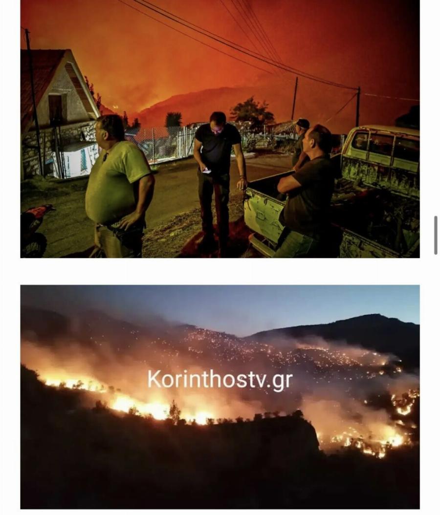 ΕΚΤΑΚΤΟ – Mεγάλη ανεξέλεγκτη φωτιά ΤΩΡΑ – 10χλμ πύρινο μέτωπο – Πολύ δύσκολη νύχτα – Καίγονται τα πάντα – Συναγερμός στην Πυροσβεστική