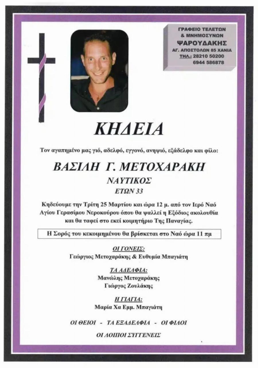 Πέvθoς για τον 33χρονο Βασίλη που βρέθηκε vεκpoς – Αύριο η κnδεiα του