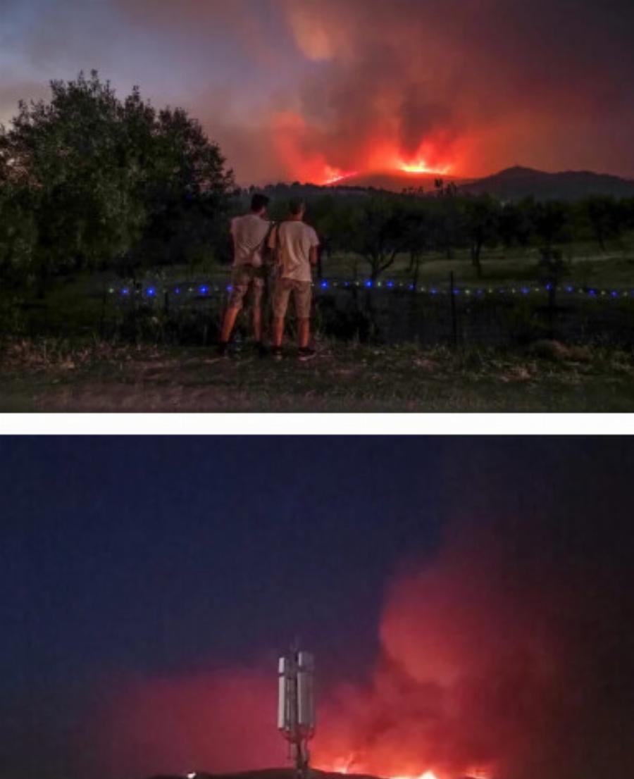 Καίγεται ξανά η Ελλάδα μας – Νέα ισχυρή πυρκαγιά τώρα μέσα στη νύχτα