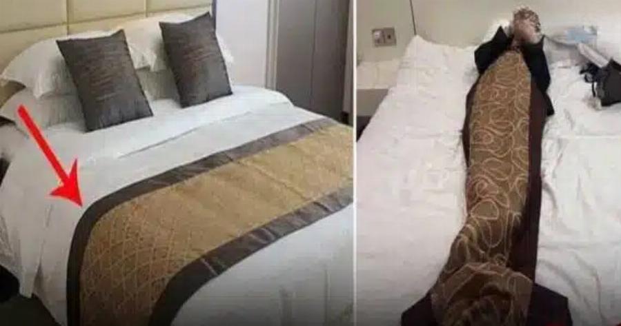 Γιατί στα ξενοδοχεία υπάρχει Auτo το ύφασμα πάνω από το πάπλωμα: Πολλοί άνθρωποι δεν ξέρουν πού χρησιμεύει