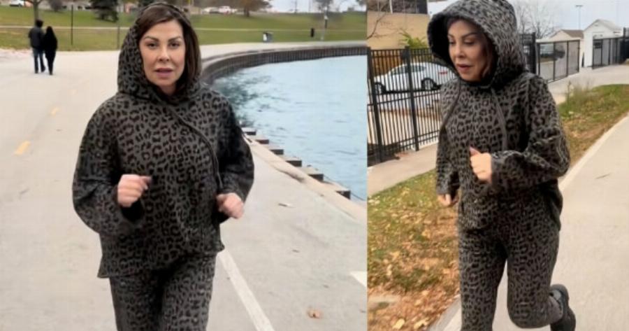 Η 70χρονη Άντζελα Δημητρίου βάζει κάτω 30άρες: Έκανε τζόκινγκ στους δρόμους του Σικάγο με τη λεοπάρ φόρμα της