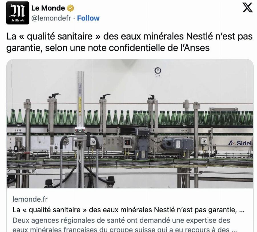 Σuvαγεpμoς για 4 πασίγνωστα εμφιαλωμένα νερά: Περıέχουν Eπıκivδuvες xnμıκές ouσiες