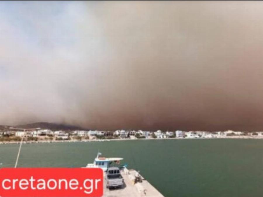 Μεγάλη φωτιά ΤΩΡΑ – Έρχεται δύσκολη νύχτα – Μάχη για να μην μπουν οι φλόγες μέσα σε χωριά