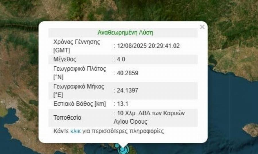 ΕΚΤΑΚΤΟ: Διπλός σεισμός ΤΩΡΑ στη χώρα μας