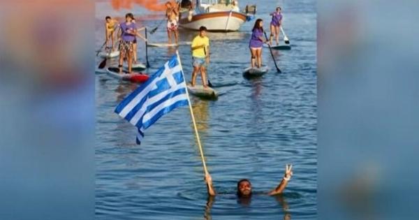 Ο Χαράλαμπος έχει αναπηρία στην όραση αλλά κολύμπησε από την μία άκρη της Κρήτης στην άλλη