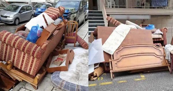 Θεσσαλονίκη: Πρόστιμο 3.000€ για ογκώδη σκουπίδια στο πεζοδρόμιο