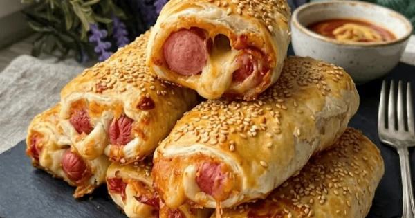 Λουκανικοπιτάκια με σφολιάτα που εξαφανίζονται σε 5 λεπτά