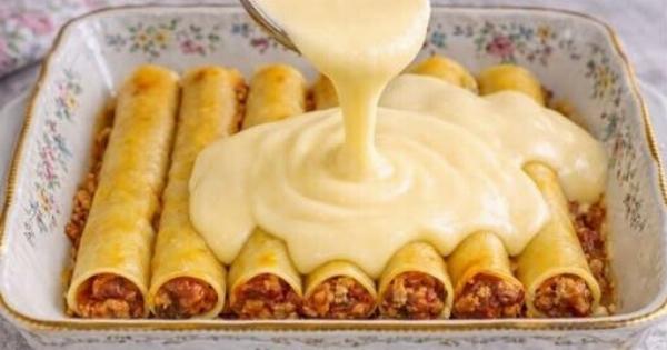Τα πιο κρεμώδη κανελόνια με κιμά και μπεσαμέλ που θα φτιάξεις ποτέ