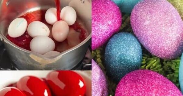 Το κόλπο με το κρασί για να βγάλεις τα πιο γκλιτεράτα Πασχαλινά αυγά