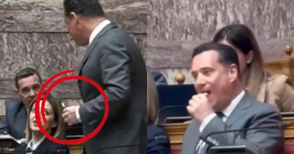 Ζωή Κωνσταντοπούλου: Διέρρευσε το βίντεο του Άδωνι Γεωργιάδη που τρώει κράκερ στη Βουλή