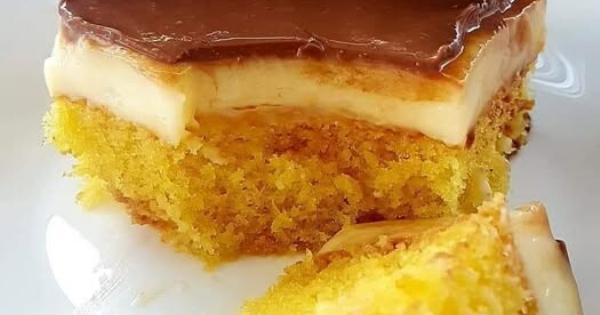 Κωκ ταψιού με κρέμα και σοκολάτα – Εύκολη και ζουμερή συνταγή