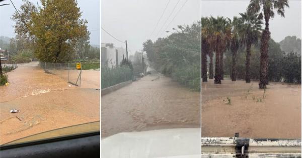 ΕΚΤΑΚΤΟ: Υπερχείλισε το ρέμα – Εγκλωβισμένοι οι κάτοικοι στα σπίτια τους – Μήνυμα 112