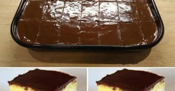 Σοκολατόπιτα με κρέμα και γλάσο: Το εύκολο γλυκό ταψιού που γίνεται ανάρπαστο
