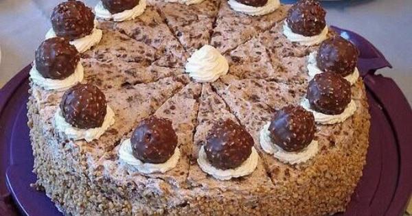 Κέικ Ferrero Rocher 20 λεπτών χωρίς ψήσιμο με 1 φύλλο