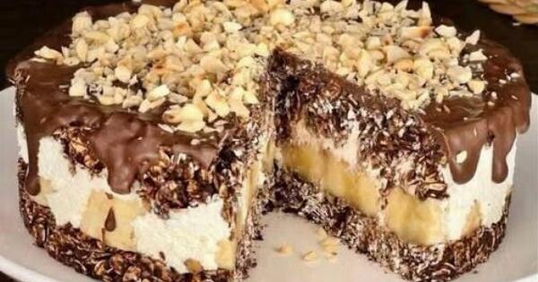 Τούρτα χωρίς ζάχαρη με μπανάνα και βρώμη – Εύκολη και υγιεινή