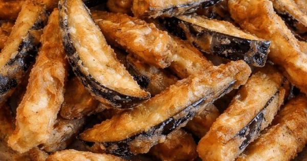 Μελιτζάνες σαν «γαριδάκια» με δροσερό ντιπ