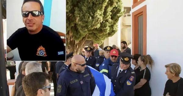 Σε κλίμα συγκίνησης το τελευταίο «αντίο» στον πυροσβέστη Πέτρο Διακάκη