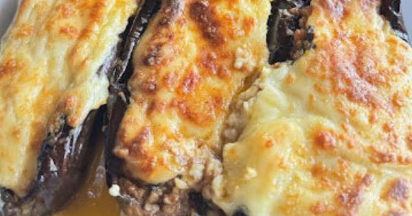 Παπουτσάκια με μελιτζάνα και κιμά ζουμερά