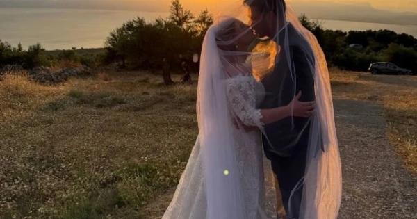 Από την εκκλησία στη… θάλασσα: Η Δανάη Μπάρκα πήγε για βουτιές με το νυφικό της (pic)