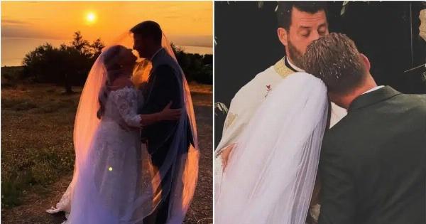 Η πιο συγκινητική στιγμή στον γάμο της Δανάης Μπάρκα και του Φάνη Μπότση